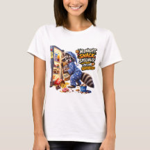 Camiseta engraçada de guaxinim especialista em lan