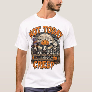 Camiseta engraçada de Halloween de vaca Not Today 