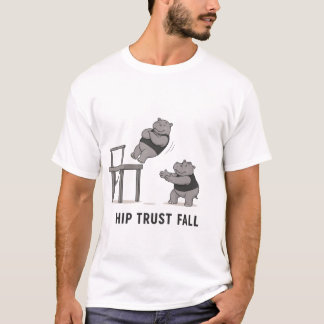 Camiseta engraçada de hipopótamo com queda de conf