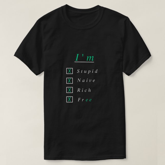 Camiseta Engraçada de Homens com Texto - Personali (Frente do Design)