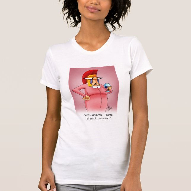 Camiseta Engraçada de Humor do Vinho (Frente)