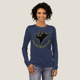 Camiseta engraçada de ioga com gato