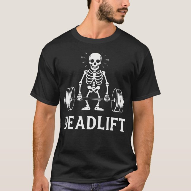 Camiseta engraçada de levantamento de peso morto m (Frente)