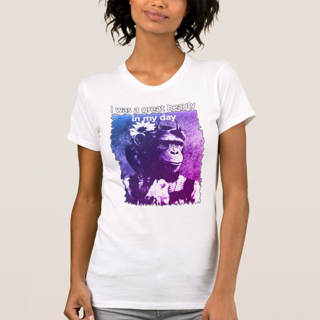 Camiseta engraçada de macaco velho (Frente)