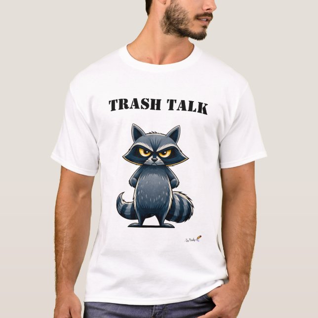 Camiseta Engraçada de Mapache com Conversa Fiada (Frente)
