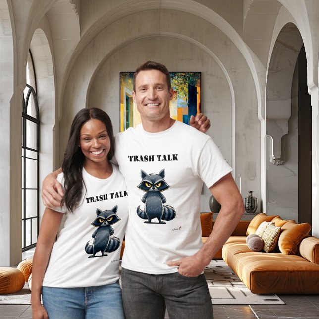 Camiseta Engraçada de Mapache com Conversa Fiada (Criador carregado)