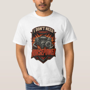Camiseta engraçada de mecânico de cavalos de força