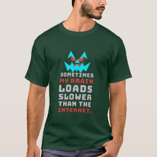 Camiseta engraçada de meme da internet com cérebro
