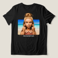 Camiseta engraçada de meme de praia 'Fofa mas não 