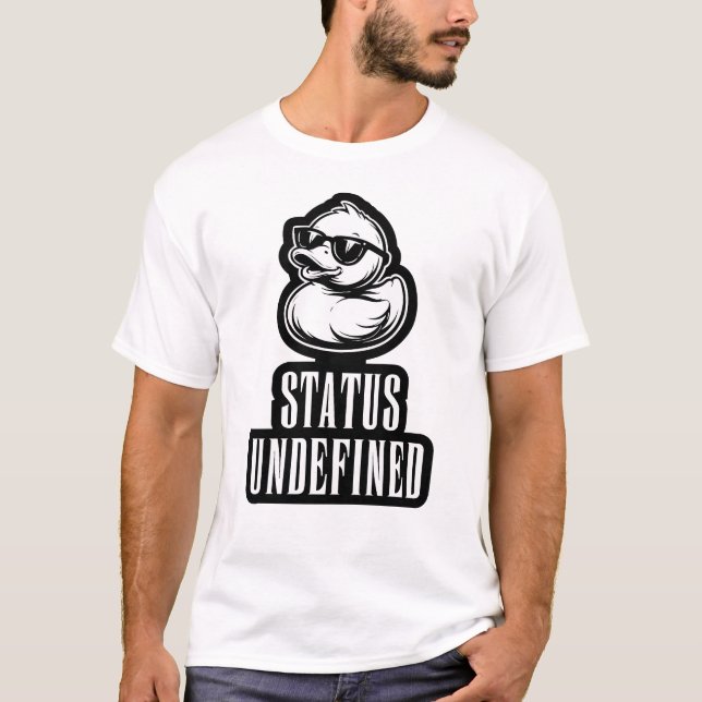 Camiseta engraçada de meme de tecnologia com statu (Frente)