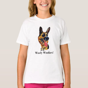 Camiseta engraçada de meninas pastor alemão