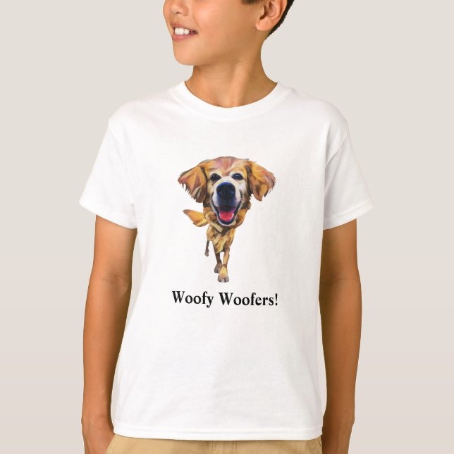 Camiseta engraçada de menino Golden Retriever (Frente)