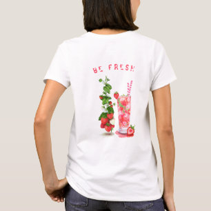 Camiseta Engraçada De Morango Fresco - Texto Perso
