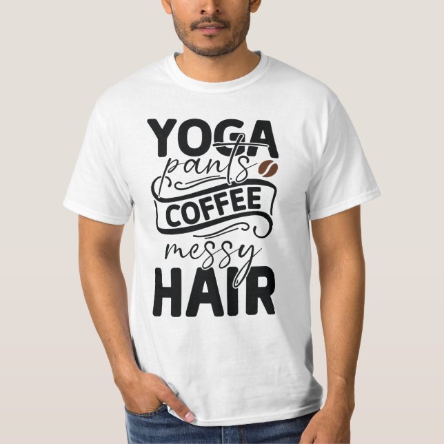 Camiseta engraçada de mulheres com cabelos desalin (Frente)
