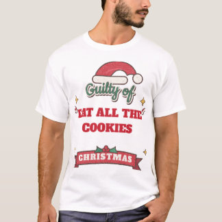 Camiseta engraçada de Natal do Papai Noel 'Culpado