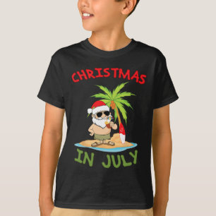 Camiseta engraçada de Natal em julho Santa cauda h