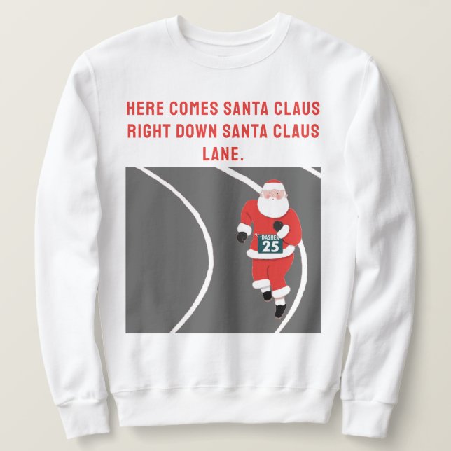 Camiseta engraçada de Natal para corrida (Frente do Design)