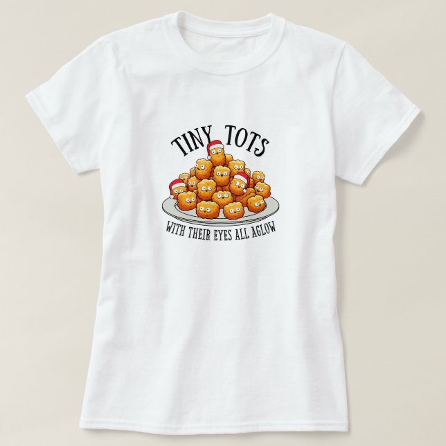 Camiseta engraçada de Natal para mulheres Tiny Tot (Frente do Design)