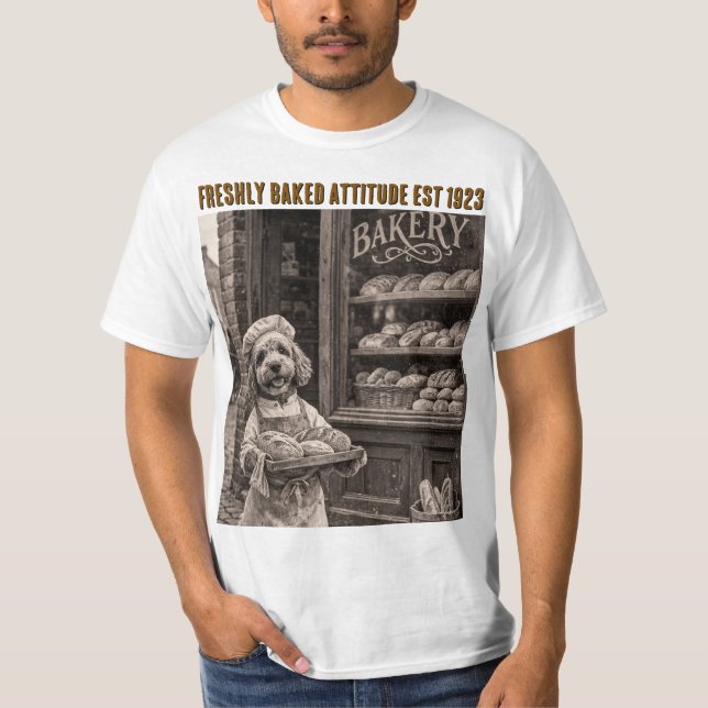 Camiseta Engraçada de Padeiro Cockapoo Vintage Pre (Frente)