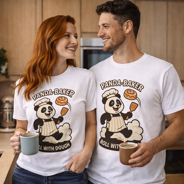 Camiseta Engraçada de Panificação Panda Fofa (Criador carregado)