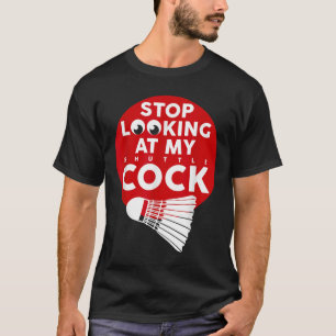 Camiseta engraçada de peteca de badminton 