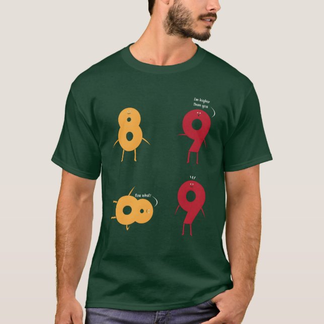 Camiseta engraçada de piada de matemática número o (Frente)