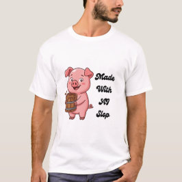 Camiseta engraçada de porco de tecnologia meme "Fe
