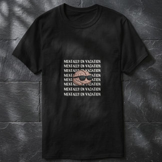 Camiseta engraçada de praia Mentalmente de férias