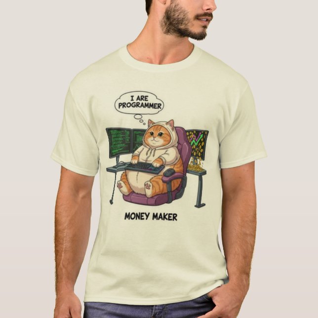Camiseta engraçada de programação com erro de gram (Frente)