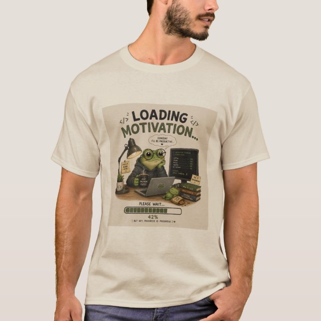 Camiseta engraçada de programador de motivação de  (Frente)