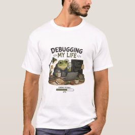 Camiseta engraçada de programador Debugging My Lif