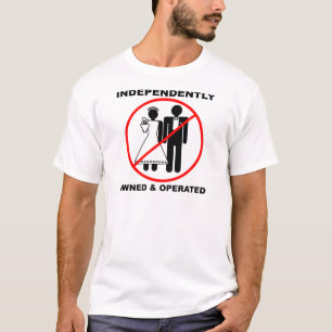 Camiseta engraçada de propriedade e operação