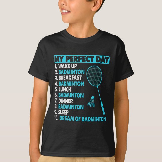 Camiseta engraçada de raquetes de peteca de badmin (Frente)