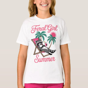 Camiseta engraçada de relaxamento de guaxinim de v