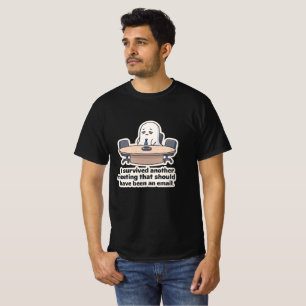 Camiseta engraçada de reunião fantasma corporativa