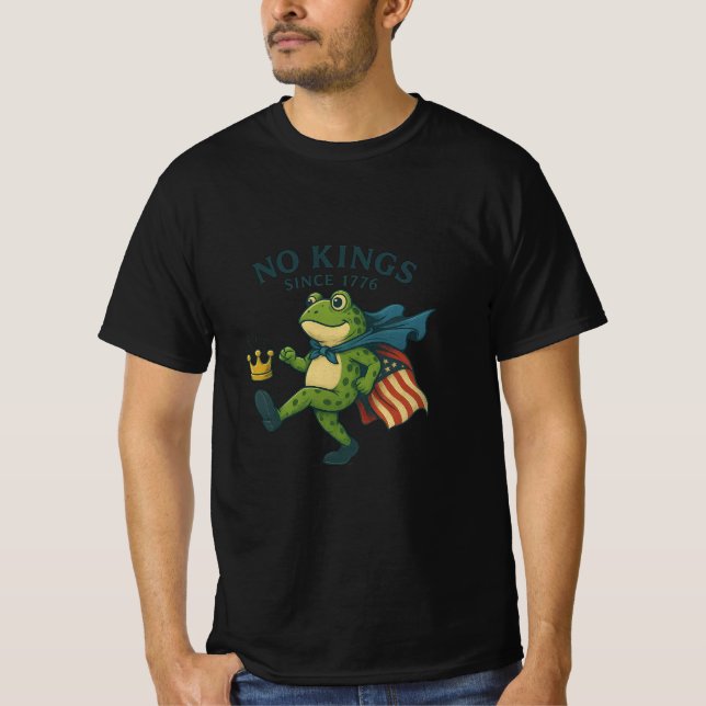 Camiseta engraçada de sapo americano 'Sem Reis Des (Frente)
