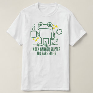 Camiseta engraçada de sapo, café, peido e meme