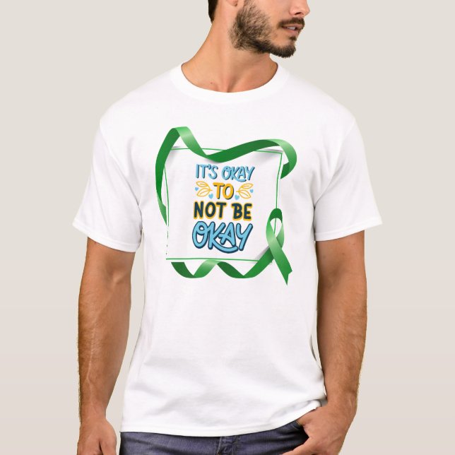 Camiseta engraçada de saúde mental com tipografia  (Frente)