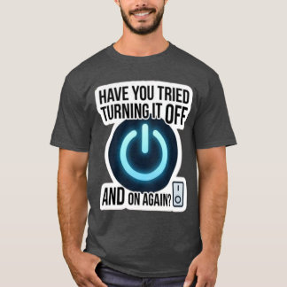 Camiseta engraçada de suporte técnico de TI Deslig
