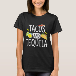 Camiseta engraçada de tacos e tequila mexicana pre