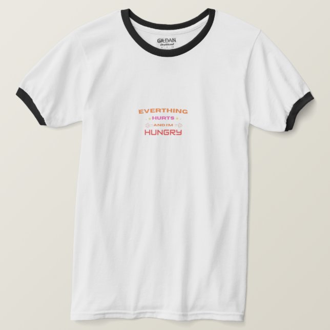 Camiseta engraçada de treino com citação (Frente do Design)