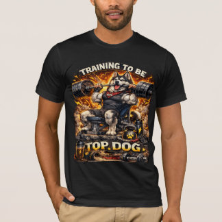 Camiseta engraçada de treino de ginásio Husky