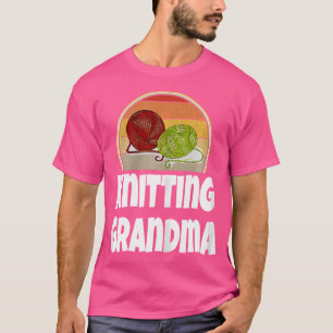 Camiseta engraçada de tricô para mulheres Avó Pres