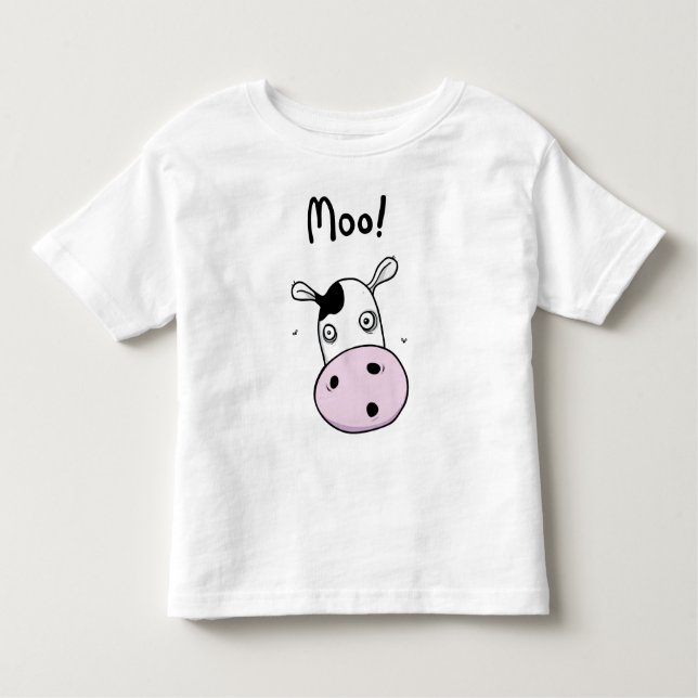 Camiseta Engraçada De Vaca Moo (Frente)