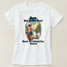 Camiseta engraçada de volta às aulas com nome da m