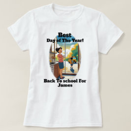 Camiseta engraçada de volta às aulas com nome da m