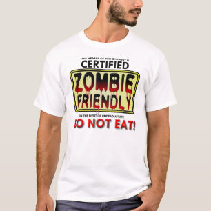 Camiseta engraçada de zumbi amigável