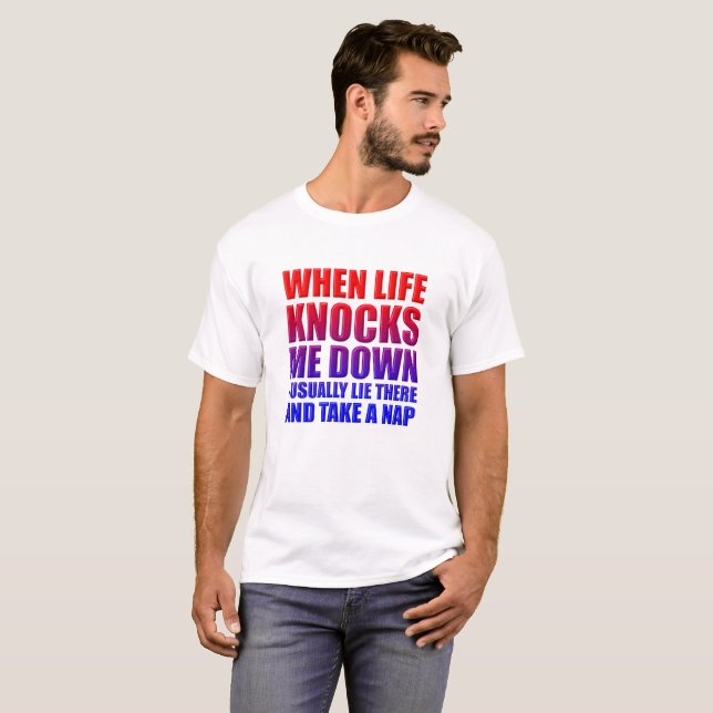 Camiseta Engraçada Derrubar Cochilo (Frente Completa)
