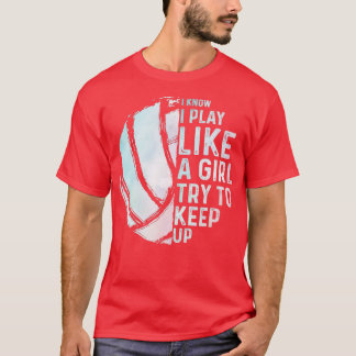 Camiseta Engraçada Design de vôlei moças Juventude em Espor