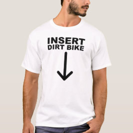 Camiseta engraçada Ditbike branca para inserir